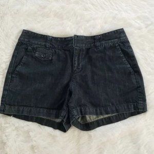 Loft Women's Shorts Size 4 Denim Mid Rise Pockets Dark Wash 100% Cotton